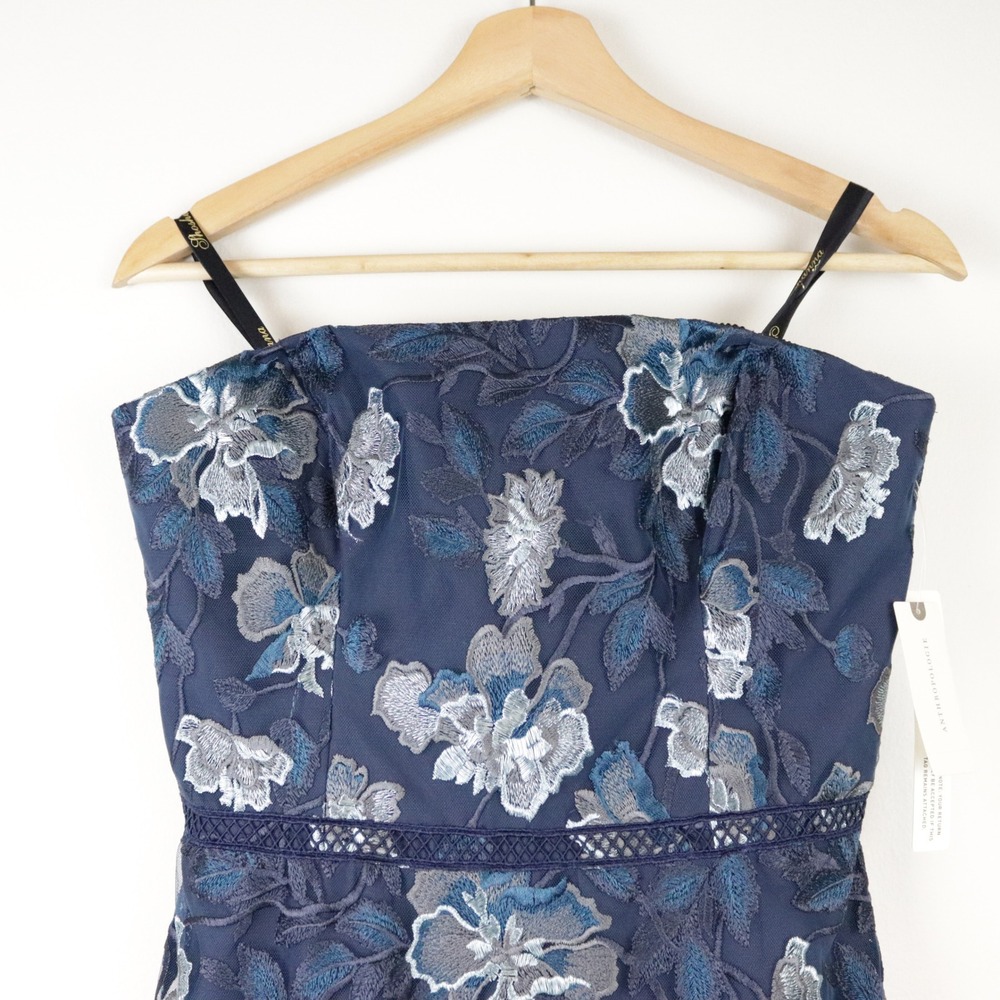 NWT Shoshanna Anthropologie‎ Silas Embroidered Maxi Dress 6 Strapless - Picture 6 of 12